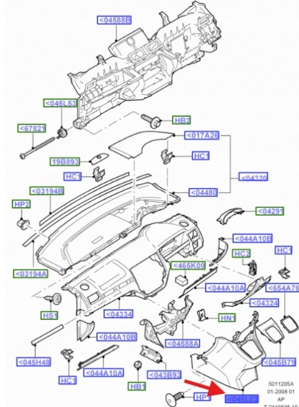 Ford OE КРИШКА ЦЕНТРАЛЬНОЇ КОНСОЛІ C-MAX MK1 2003- 1537934 _ 3M51-R047A04-AG32N5