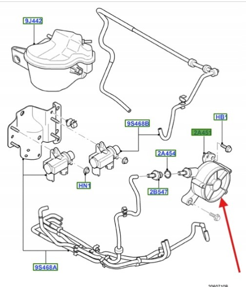 Ford OE ВАКУУМНИЙ НАСОС 2.0 TDCI FORD FOCUS CMAX 2003- KUGA OEM 1764931 _ 3M5Q-2A451-BF