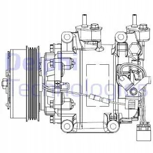 Delphi CS20515 Компресор компресора кондиціонера cs20515 delphi