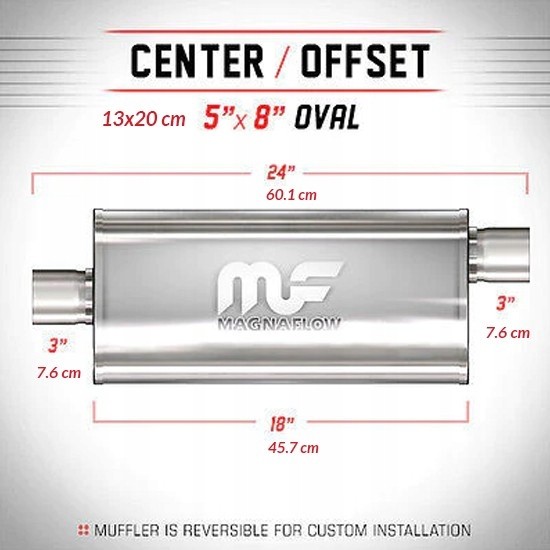 Magnaflow Глушник MagnaFlow 5x8 3"/3" 76мм / 76мм 12259