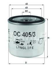 OC405 3 MAHLE ORIGINAL Фільтр мастил