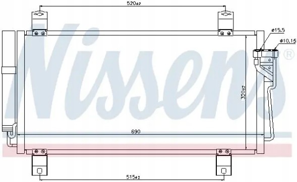 Nissens 940032 Осушувач кондиціонера радіатора охолоджувача