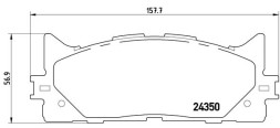 P83117 BREMBO Комплект гальмівних колодок з 4 шт дисків
