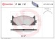 P83117 BREMBO Комплект гальмівних колодок з 4 шт дисків