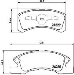 P16011 BREMBO Комплект гальмівних колодок з 4 шт дисків