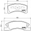 P16011 BREMBO Комплект гальмівних колодок з 4 шт дисків