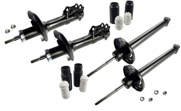 GT-Parts 059950x2,059995x2,4750,4795 Амортизатори х4 ПЕРЕДНІ + ЗАДНІ + бампери + чехли GOLF II III VENTO TOLEDO GAZ