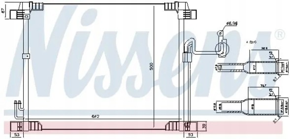 Nissens 940616 Конденсатор радіатора кондиціонування повітря 940616 nissens
