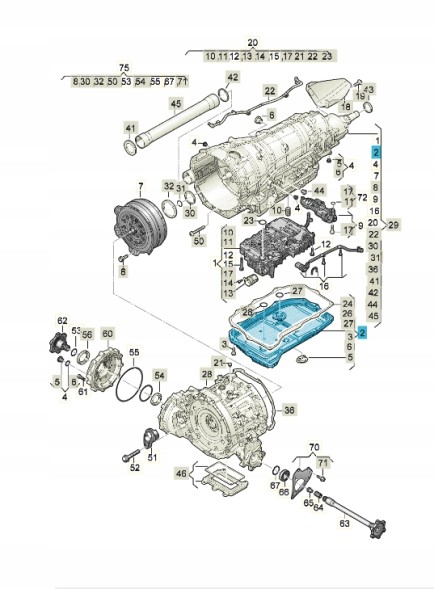 Volkswagen OE 0D5398009B Масляний піддон ASO VW AUDI