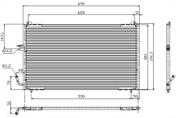 Nissens NIS94625(iMOTO) Конденсатор кондиціонера peugeot 406 1.6-3.0 11.95- + набір водія #37