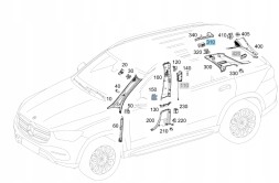 Mercedes-Benz OE A16769205008T92 ЗАГЛУШКА AIRBAG СТІЙКИ C MERCEDES GLE БЕЖЕВА