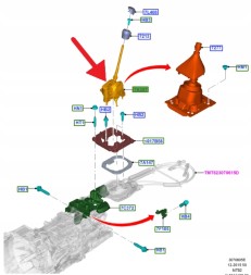 Ford OE DB3R-7K387-DJ, DB3Z7210D ВАЖІЛЬ ПЕРЕМИКАННЯ ПЕРЕДАЧ MT82 MANUAL RANGER 2015- OEM 2228271 _ DB3R-7K387-DJ