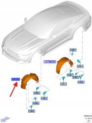 Ford OE НАДКОЛЕСО ПРАВЕ ПЕРЕДНЄ FORD MUSTANG 2015- 2017 OE 5325392 _ FR3B-16A562-CC