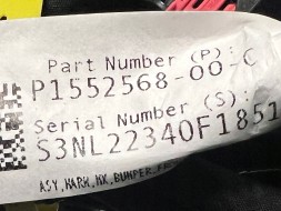 TESLA TECHNICS Провідка переднього бампера Tesla X PLAID PALLADIUM 1552568-00-C НОВА ОРИГІНАЛЬНА