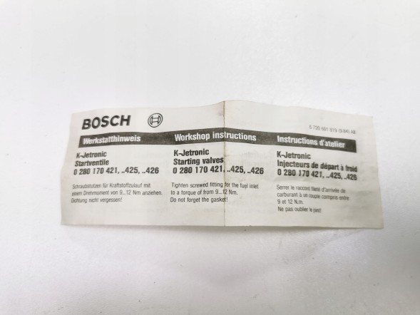 Китай Пусковий інжектор 0280170421 BOSCH 0 280 170 421 280170421