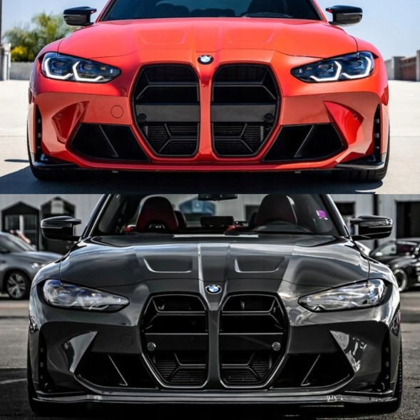 Китай Wloty powietrza BMW G80 G82 Czarny Połysk Повітрозабірники BMW G80 G82 M3 M4 Решітки Чорний Глянець Чорні Ніздрі Решітка Радіатора