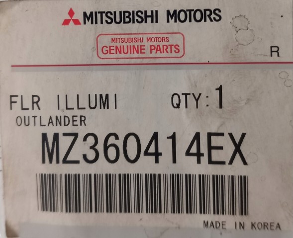 Mitsubishi OE MZ360414EX Передня підсвітка підлоги Mitsubishi Outlander