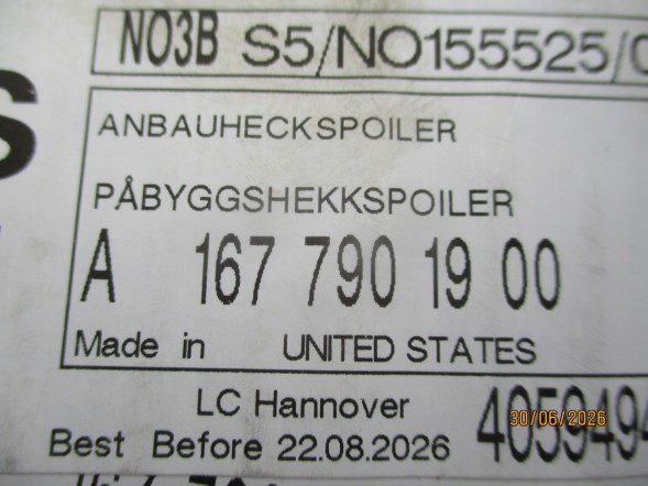 Mercedes-Benz OE A1677901900 Mercedes-Benz GLE W167 2020 Ззаду Щиток заднього люка