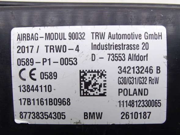 BMW OE 34213246B GBI_BMW K BMW 5 G30 G31 17-24 ПОДУШКА AIRBAG СИДІННЯ ЛІВА ОРИГІНАЛ НОВА 34213246B