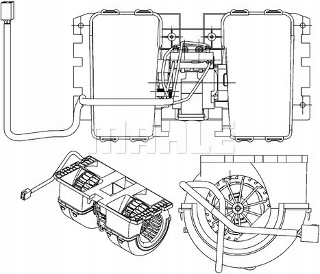 Mahle AB 144 000P Повітродувка 24v mercedes econic 01.98-