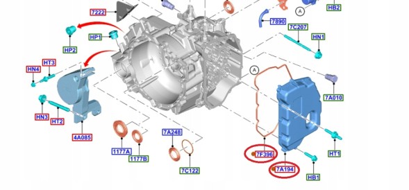 Ford OE 2256410 Кришка коробки передач ford c-max edge focus куга _ 2256410 _ jm5p-7g004-ac