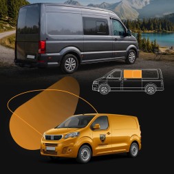 CHROMEMASTER CH-GL-0143-Q84 Переднє праве розкривне бічне скло для PEUGEOT EXPERT III 2016- (L2 / L3)
