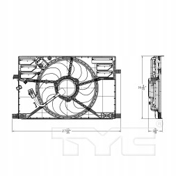 TYC 68247205AA 68360299AA 68360299AA Джип renegade 2.4b fiat 500x вентилятор радіатора