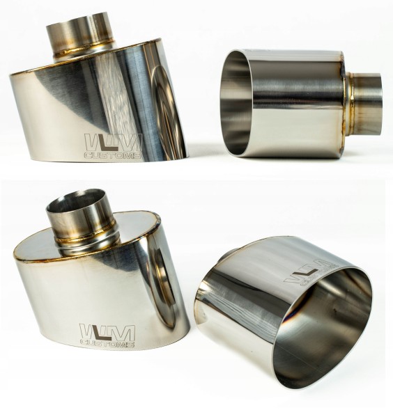 WLM Customs WLM-CH-OW-105x150 Овальний вихлопний наконечник WLM Customs Polisher 105x150