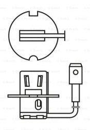1987302031 BOSCH Автолампа 12V 55W H3 PURE LIGHT картон