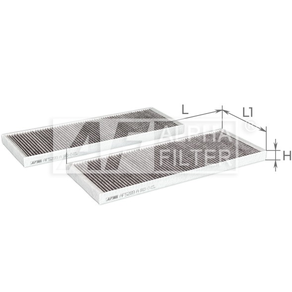 AF5289a 2 ALPHA FILTER Фільтр салону к т 2 шт
