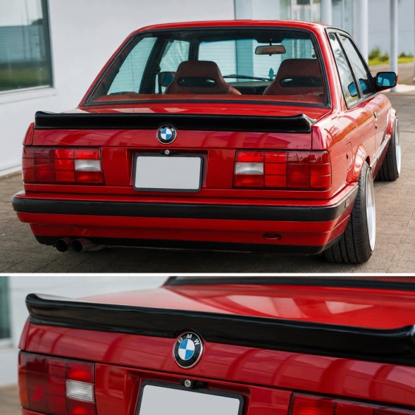 Китай 608944 Спойлер-накладка на багажник BMW E30 Седан Купе Чорний Глянець Gloss Black