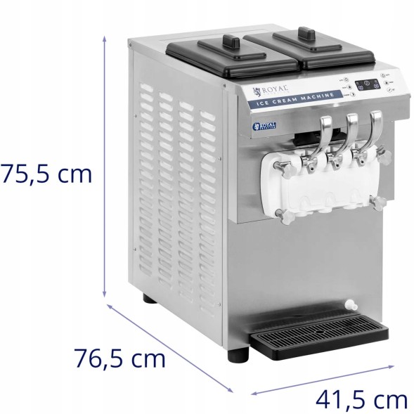 Китай WEW-SC-HP-1025291 Машина для морозива Royal Catering 1350 Вт 16 л/год 3 смаки для гастрономії