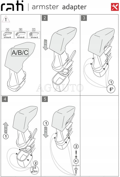 Rati 86.V05105A Підлокітник призначений для Toyota Yaris, 2011-2014, Armster 3
