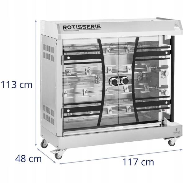 Китай WEW-SC-HP-1026405 Газовий Вертел Royal Catering для Курки 4 Шампури 16.5 кВт