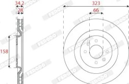 Ferodo DDF2784C Гальмівний диск передній ddf2784c ferodo citroen ds