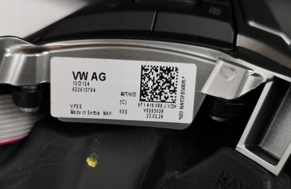 Volkswagen OE 571419089J, DWP542852OE Багатофункціональне шкіряне кермо з пелюстками VW T-Roc Tayron 571419089J Нове