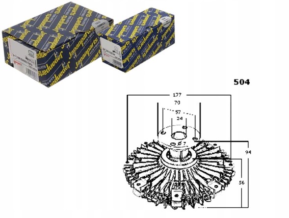 Japanparts JAPVC-504/RS8 КЛАТЧ ВІСКОЗНИ MISTUBISHI L200 05- JAPANPARTS