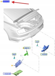 Ford OE ЗАМОК ЗАСЛІНКИ БАГАЖНИКА FORD MUSTANG 2015- 2023- 2010530 _ FR3B-6343282-BB