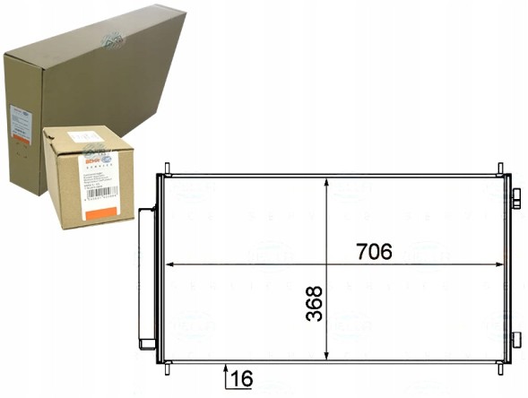 Behr Hella Service 85909927 BRH Brh8fc 351 319-231 конденсатор кондиціонера honda cr + помічник водія #33