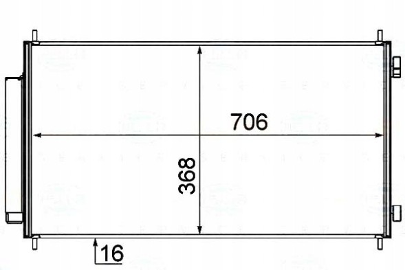 Behr Hella Service 85909927 BRH Brh8fc 351 319-231 конденсатор кондиціонера honda cr + помічник водія #33