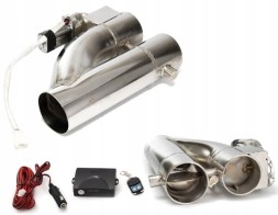 RBS Technology RBS-PY-03 RBS СПОРТИВНА ЕЛЕКТРИЧНА ДРОСЕЛЬНА ЗАСЛІНКА ТЮНІНГ 2x МЕТЕЛИКИ Y-PIPE 2,5-ДЮЙМОВА
