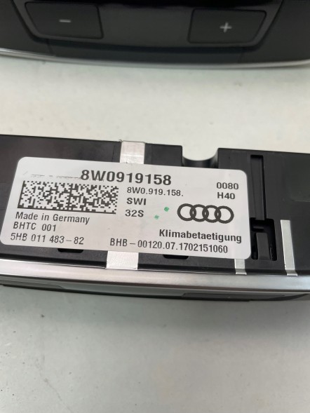 Audi OE KLIMATYZACJA-3263 AUDI A4 А5 ПАНЕЛЬ КОНДИЦІОНУВАННЯ ПОВІТРЯ 8W0919158
