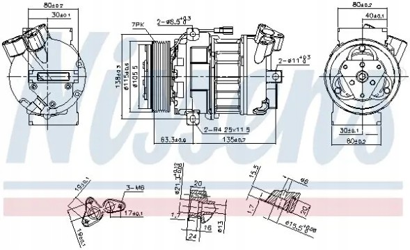 Nissens 890656 Компресор кондиціонера 890656 nissens