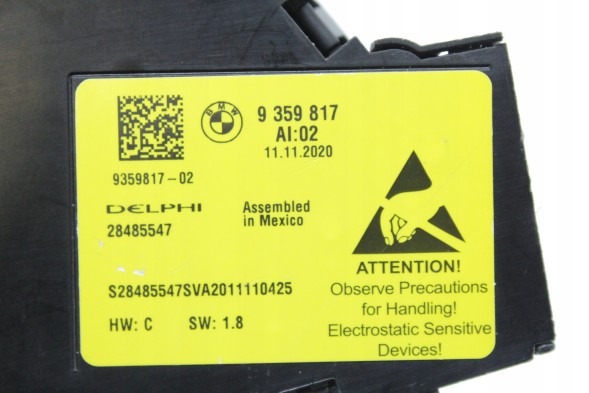 BMW OE 9359817 61319359817 #BNZ ПАНЕЛЬ ПЕРЕМИКАЧА СИДІННЯ ЛІВА ПЕРЕДНЯ BMW F15 X5 F16 X6