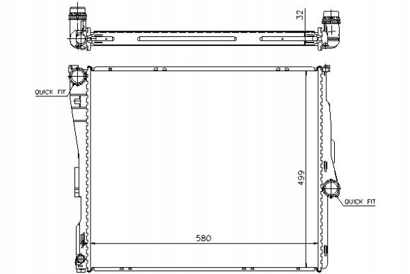 Nissens NIS60803A/RS4 ОХОЛОДЖУВАЧ ДВИГУНА NISSENS 3400013 17113403551 1711