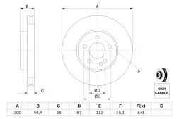 0986479C50 BOSCH Гальмівний диск