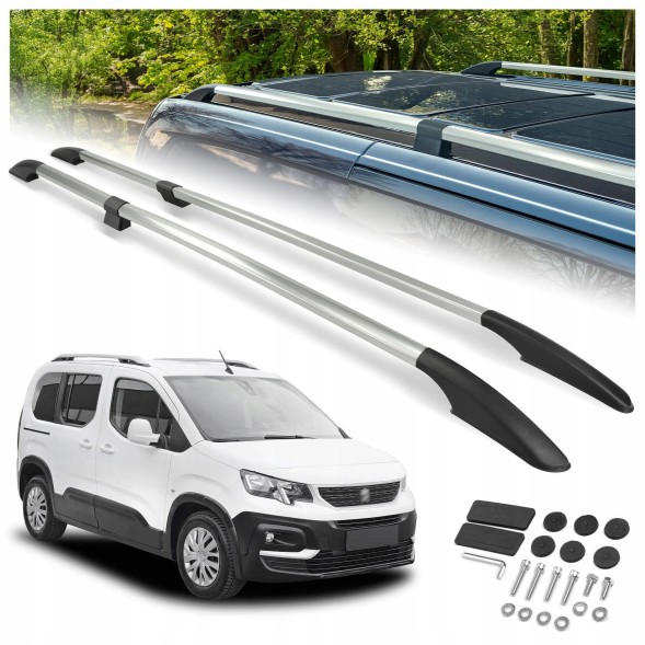 CHROMEMASTER OM-RR-D0034LG-006 Багажник на дах рейлінги для PEUGEOT RIFTER I 2018- LONG | ДОВГИЙ