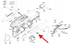 Mercedes-Benz OE ПЛАНКА ДЕКОРАТИВНА ДЕКОР КОНСОЛІ MERCEDES E W238 CLS W257 OE A2386800901