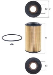 OX153D1 MAHLE ORIGINAL Фільтр мастил