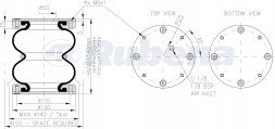 MTT System 0006_2M ПОДУШКИ ПНЕВМАТИЧНІ підвіски для Ford Transit MK8 Близнюк 2015-2025 2М